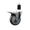Service Caster 4'' Gray Poly Swivel 1-1/2'' Expanding Stem Caster Total Lock Brake SCC-EXTTL20S414-PPUB-112 - alternate 1